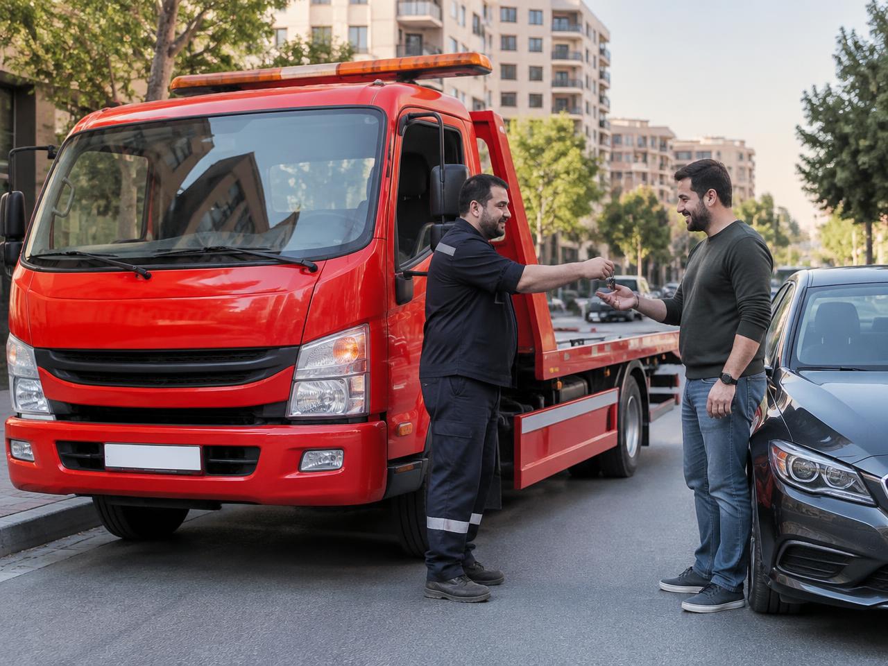 Operatörün araç sahibine anahtar teslim ettiği an